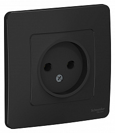 Розетка без заземления, без шторок, С/У, 16А, 250В (антрацит) Blanca Systeme Electric. Вид 1