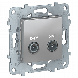 Розетка R-TV/SAT, одиночная (алюминий) Unica New Schneider Electric. Вид 1