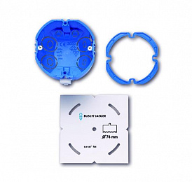 3058/50 Набор монтажный Axcent Flat 5-постов, 5 отверстий в стене D=74, глубина 60мм, расстояние между крепежными винтами 60мм, для гибсокартона ABB. Вид 1