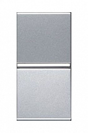 N2104.7 PL Механизм 1-кл. кнопки с НО контактом с клавишей без символа, 1-модульный, серия Zenit, цвет серебристый АВВ. Вид 1