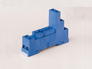 Розетка для реле серии 40.51, 40.52, 40.61, 40.62, 44.52, 44.62 и модуля 99.80; с пластиковым фиксатором Finder. Вид 1