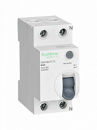 Блок утечки тока 2-полюсный, 63А, 30mA, тип AC City9 (УЗО) Systeme Electric. Вид 1