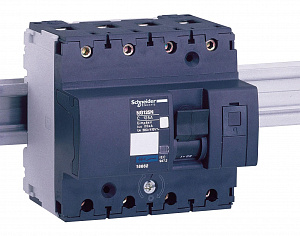 NG125L 4P 16А Автоматический выключатель 4-полюсный, 16А, 50кА (хар-ка C) Schneider Electric. Вид 1