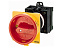 24636 P3-100/V/SVB/N Главный выключатель 3P+N, 100А, запираемый, заднее крепление (красно-желтая ручка) Eaton. Вид 1.