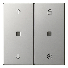 Накладка на жалюзийный выключатель (сталь) System 55 Gira. Вид 1