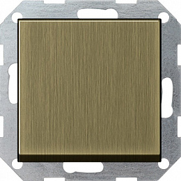 Переключатель 1-клавишный кнопочный перекрестный (бронза) System 55 Gira. Вид 1
