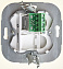 Розетка телефонная RJ11, механизм (белый) Дуэт Schneider Electric. Вид 1.