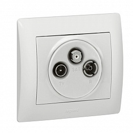 Накладка TV+FM+SAT розетки (pearl) Galea Life Legrand. Вид 1