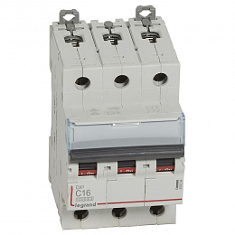 DX3 Автоматический выключатель 3-полюсный 16A 16kA (хар-ка C) Legrand. Вид 1