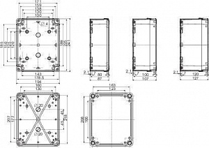 Пласт.коробка pk-ul ip66 241х194х87 Schneider Electric. Вид 1