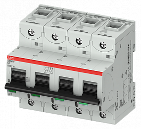 S804PV-SP10 Автоматический выключатель 4-полюсный, 10А, 5kA (хар-ка SP) ABB. Вид 1