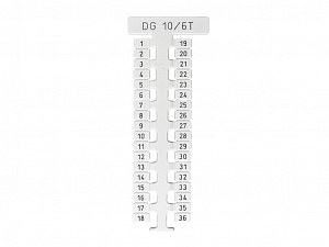 DG10/6 Т Маркировка номеров вертикальная пустая (1уп.-360шт) Klemsan. Вид 1