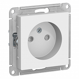 Розетка без заземления со шторками, 16А, механизм, (белый) Atlas Design Systeme Electric. Вид 1