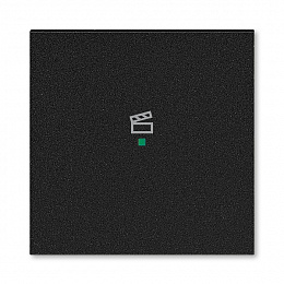Клавиша одинарная с символом сцены free@home антрацит Levit ABB. Вид 1