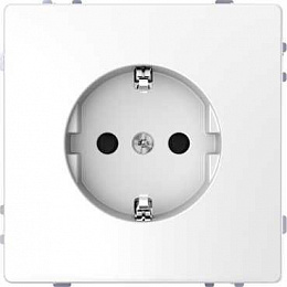 Розетка 16А с з/к и шторками (белый лотос) Merten D-Life Schneider Electric. Вид 1
