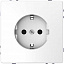Розетка 16А с з/к и шторками (белый лотос) Merten D-Life Schneider Electric. Вид 1.