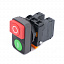 Кнопка двойная в сборе модуль 22мм зеленый "I"+красный выступ "O" пластик 1НО+1НЗ Systeme Electric. Вид 1.