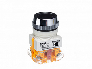 Кнопка чёрная без подсветки ABLF 30 мм, 220В ВK-30 DEKraft. Вид 1