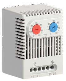 Термостат двухканальный от 0 до +60°C NO+NC ИЭК. Вид 1