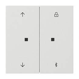 Накладка на жалюзийный выключатель (белый глянцевый) F100 Gira. Вид 1