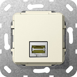 Розетка компьютерная RJ45 (бежевый) System 55 Gira. Вид 1