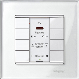 Sm,4 кн. выкл plus с ик-прм., пол.бел.бл Schneider Electric. Вид 1