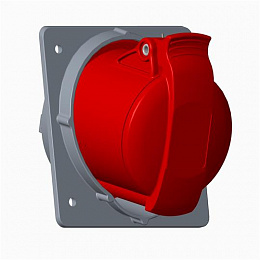 232 RAM6 Розетка панельная угловая, с минимальным наклонным фланцем 32A, 2P+E, IP44 ABB. Вид 1