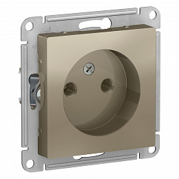 Розетка без заземления, 16А, механизм (шампань) Atlas Design Systeme Electric. Вид 1