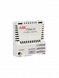 FENA-01 Коммуникационный модуль EtherNet (EtherNet/IP, Modbus/TCP) ABB. Вид 1