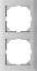 Рамка 2-постовая, sm (алюминий) Merten M-Pure Schneider Electric. Вид 1.