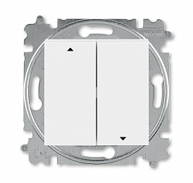 3559H-A88445 03W Выключатель жалюзи 2-кл. без фиксации, Levit, белый/белый ABB. Вид 1