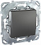 Выключатель 1-клавишный,10 A, 250В 50/60 Гц, (графит) Unica Top Schneider Electric. Вид 1.