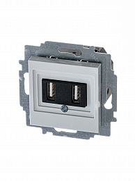 5014H-A00040 16W USB зарядка двойная, Levit, серый ABB. Вид 1