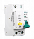 ДИФ-103 Дифф. автомат 1P+N, 16А, 10mA, тип AC, 6kA (хар-ка C) DEKraft
