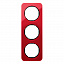 Рамка 3-постовая (акрил, красный/черный) R.1 Berker. Вид 1.