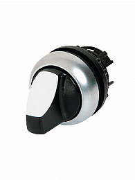 216823 M22-WRLK-W Переключатель с поворотной ручкой 2-х позиционный 60⁰, c фиксацией, белый с подсветкой Eaton. Вид 1