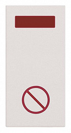 N2180.4 BL Светосигнализатор с LED лампой, Не беспокоить, 1-модульный, серия Zenit, цвет альпийский белый ABB. Вид 1