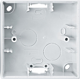 Корпус для открытого монтажа 1-постовый, sm (полярный белый) Merten Schneider Electric. Вид 1