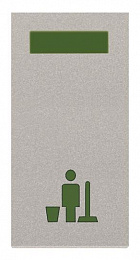 N2180.5 PL Светосигнализатор с LED лампой, Уборка номера, 1-модульный, серия Zenit, цвет серебристый ABB. Вид 1