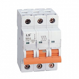BKN-b Автоматический выключатель 3-полюсный, 50А, 10kА (хар-ка C) LSis. Вид 1