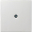 Накладка на вывод кабеля (белый матовый) System 55 Gira. Вид 1.