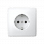 Розетка с заземл., 16А, механизм, зажим. клем. (белый) ARTGALLERY Systeme Electric. Вид 1.