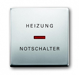 1789 H-866 Клавиша для механизма 1-клавишного выключателя/переключателя/кнопки, с красной линзой, с маркировкой ""HNS"", серия pur/сталь ABB. Вид 1