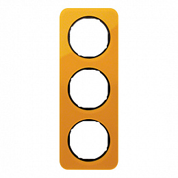 Рамка 3-постовая (акрил, оранжевый/черный) R.1 Berker. Вид 1