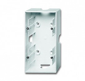 1702-84 Коробка 2-х постовая для открытого монтажа (альпийский белый) future ABB. Вид 1