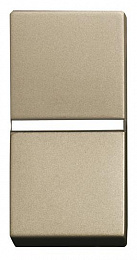 N2104.6 CV Механизм 1-клавишной кнопки с нормально-закрытым контактом с клавишей без символа, 1-модульный, серия Zenit, цвет шампань ABB. Вид 1