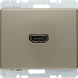 Розетка HDMI (светло-бронзовый) Berker. Вид 1