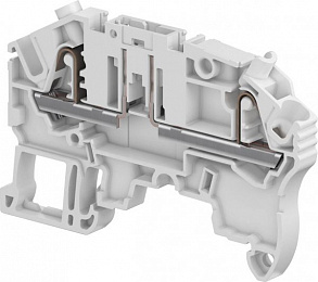 Клемма втычная ZK2,5-SP - с разъединителем - вилкой - серая, 2,5 мм2, 2 зажима TYCO. Вид 1