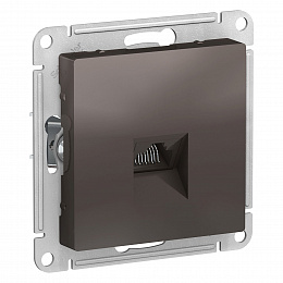Розетка компьютерная RJ45, кат. 5Е, механизм (мокко) Atlas Design Systeme Electric. Вид 1