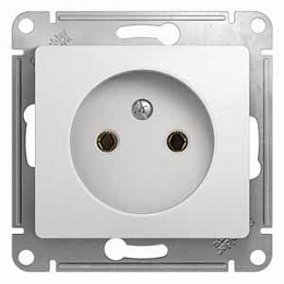 Розетка без заземления 16А, механизм, (белый) Glossa Systeme Electric. Вид 1